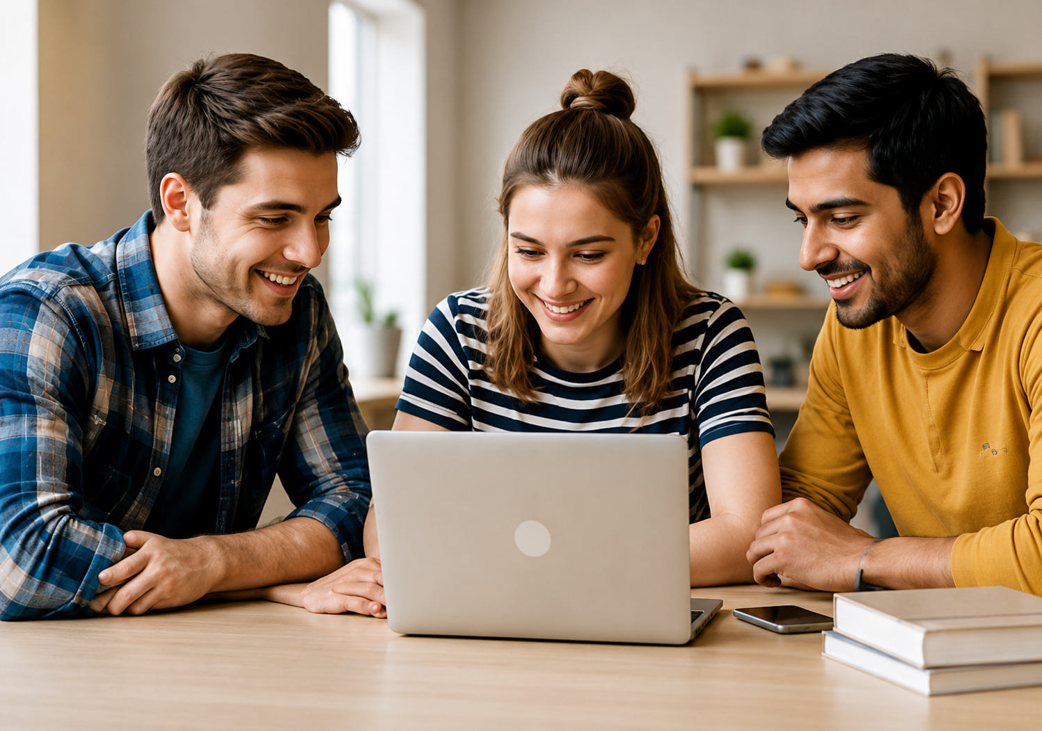 Students studying
